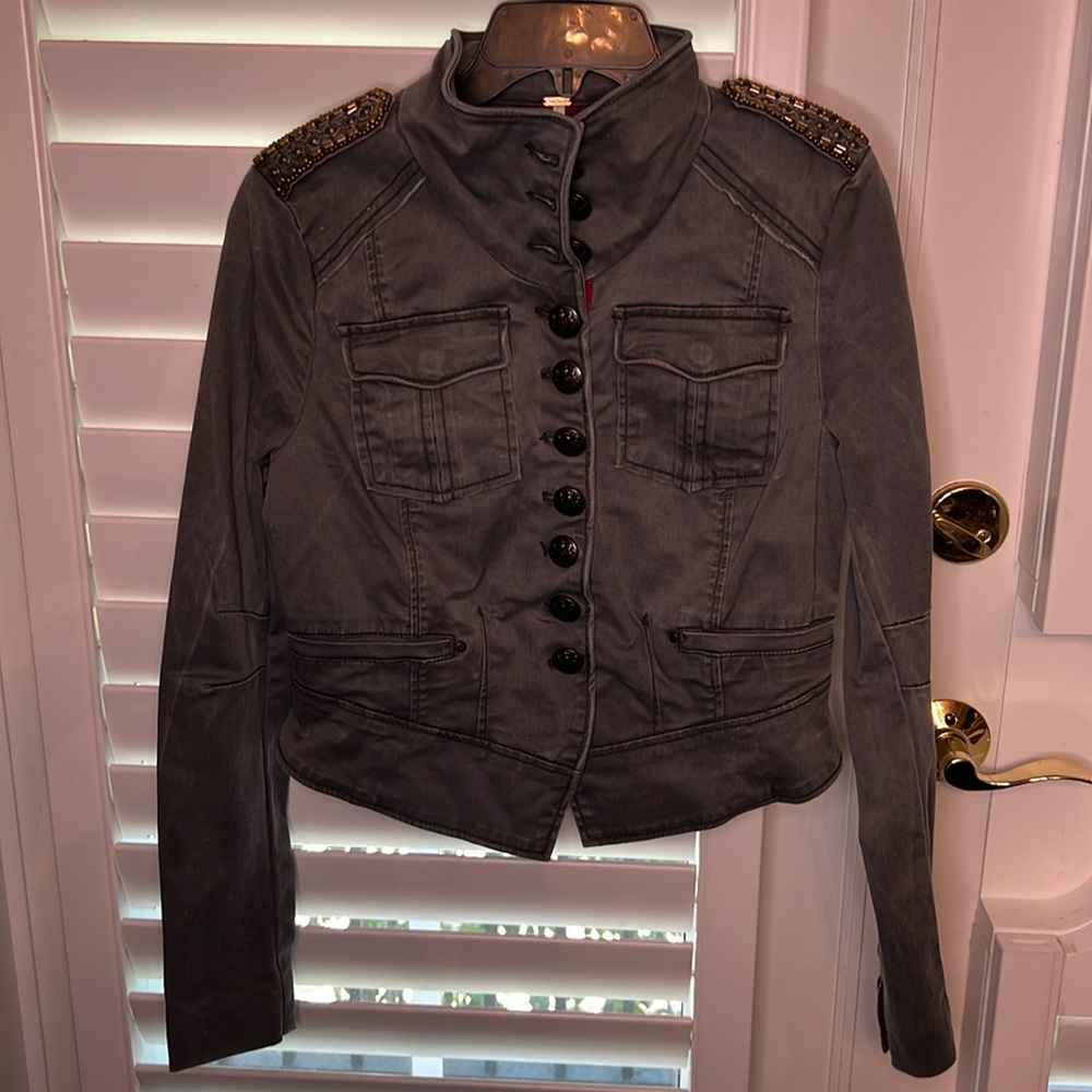 Worn once Distressed Army Free People Jacket